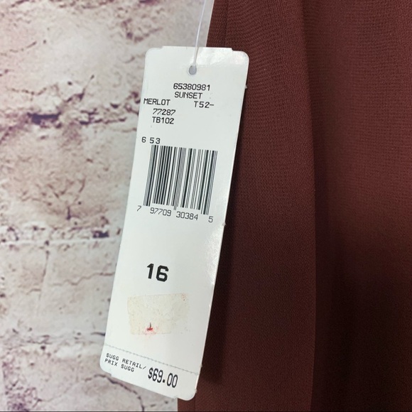 Rena Rowan Cranberry Red Lined Pencil Skirt - Picture 8 of 11